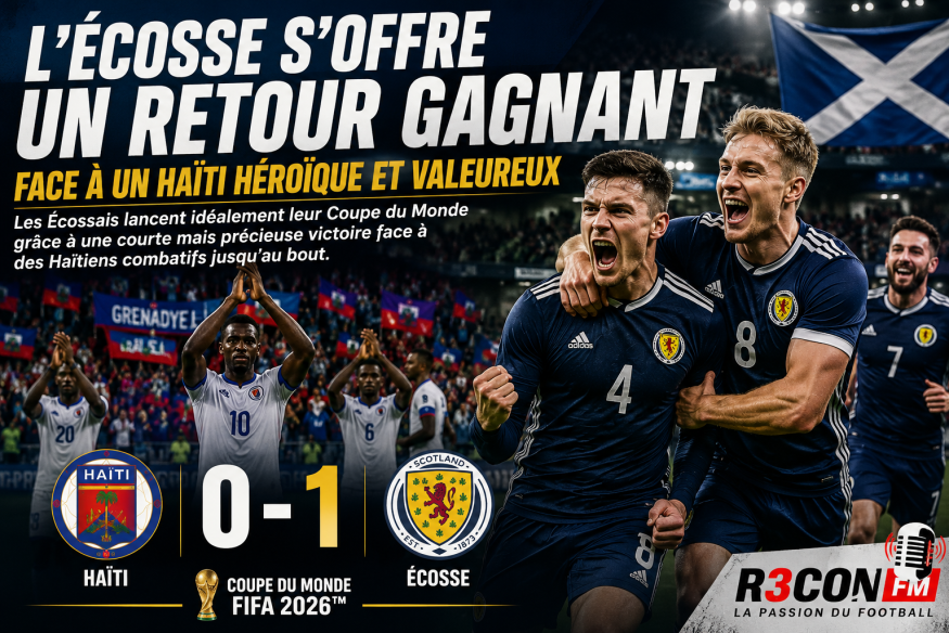 L'ÉCOSSE S'OFFRE UN RETOUR GAGNANT FACE À UN HAÏTI HÉROÏQUE ET VALEUREUX